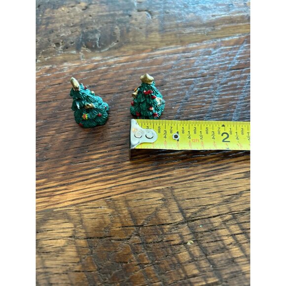 Miniature Christmas Tree Figurines For Dollhouses Or Decor 2 Inches Tall Handpai - Picture 4 of 5
